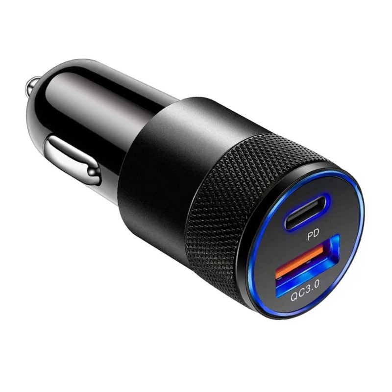 USB C 차량용 충전기 어댑터 담배 라이터 USB 충전기 QC3.0 3.1A 충전