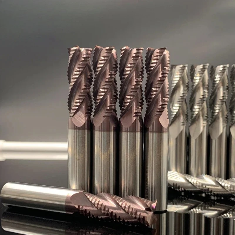 

Твердосплавная грубая концевая фреза 4-20 мм, 4 канавки, 3 канавки, алюминиевый резак, фреза с ЧПУ, фреза, металл, черновая обработка