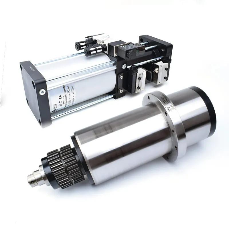Cheap Price 120mm 6000rpm Bt40 Belt Drive Self Cooling Spindle Mil Machine Cylinder And Atc Spindle