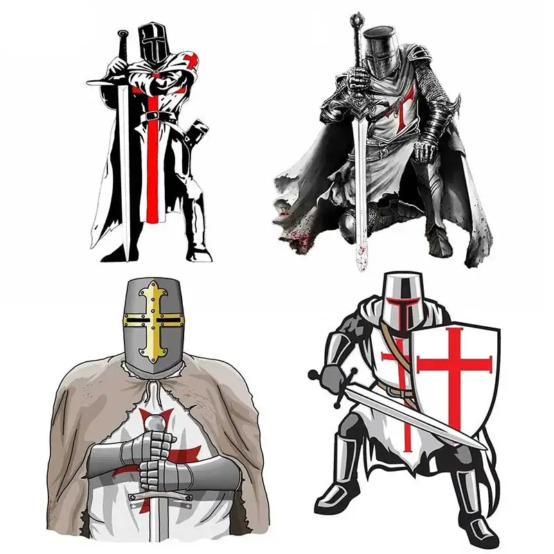 For Crusades Knights Templar Car Sticker Vinyl Decal Waterproof Rear Window Motorcycle Camper Bumper Truck Decoration Y527
