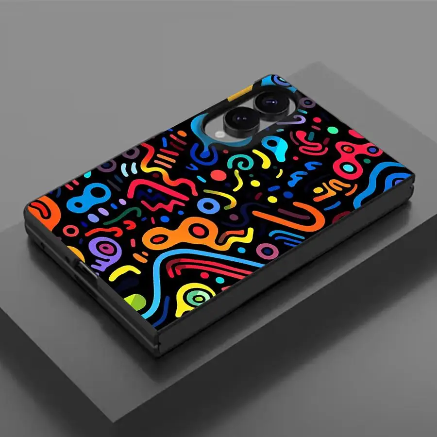 Colorful Pattern Case for Samsung Galaxy Z Fold 8 ZFold8 Fold8 Wide ZFold Phone Cover