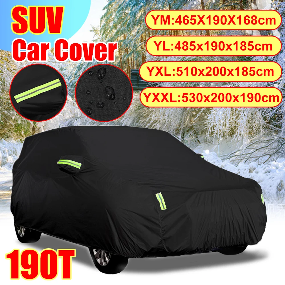 

190T Black Sedan Car Universal Car Clothing Car Cover Waterproof Sunscreen Winter Antifreeze and Snowproof M/l/xl/xxl Four Yards