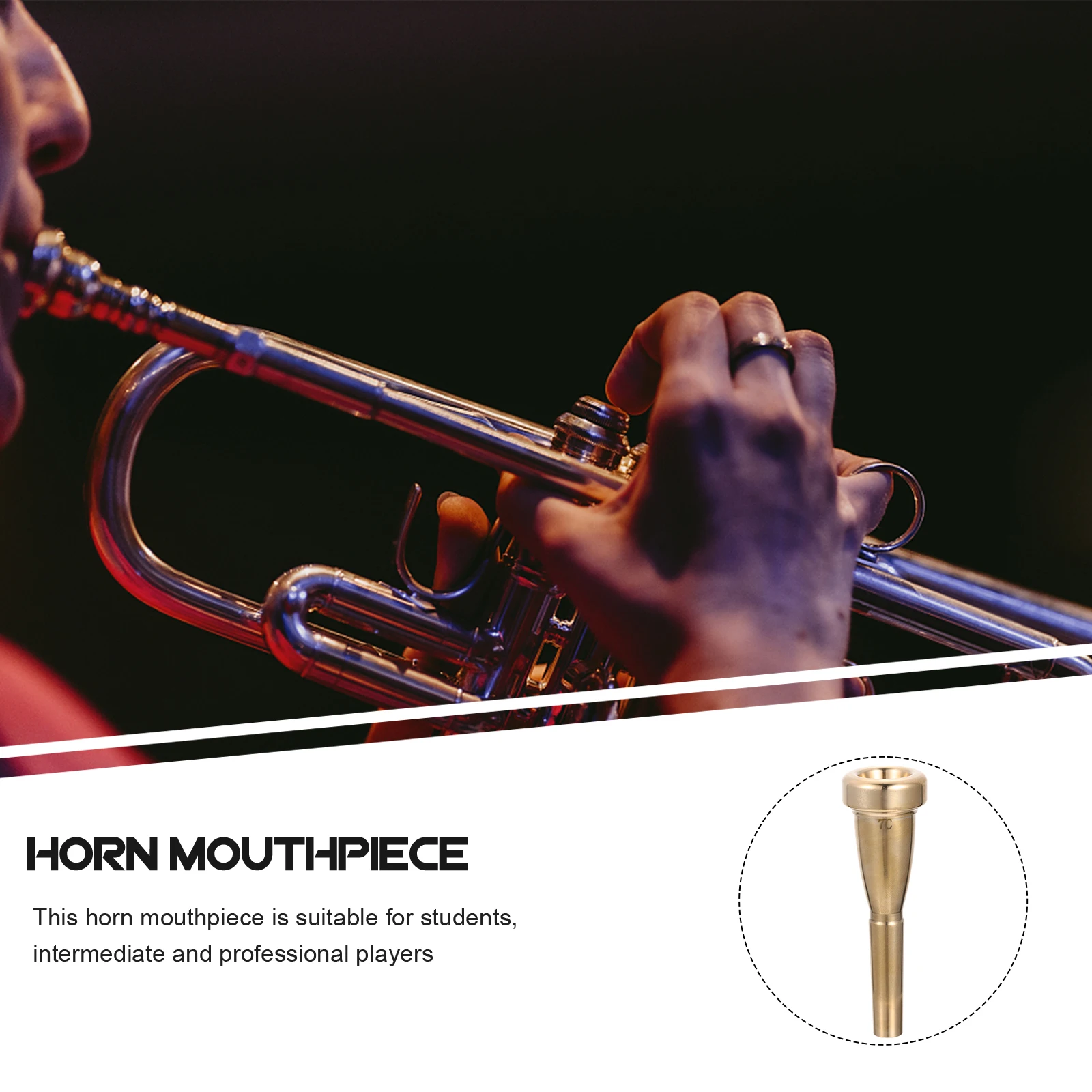 

Trumpet Mouth Mouthpiece Replacement Portable Saxophone Mouthpieces for Musical Instruments Golden Horn Accessories