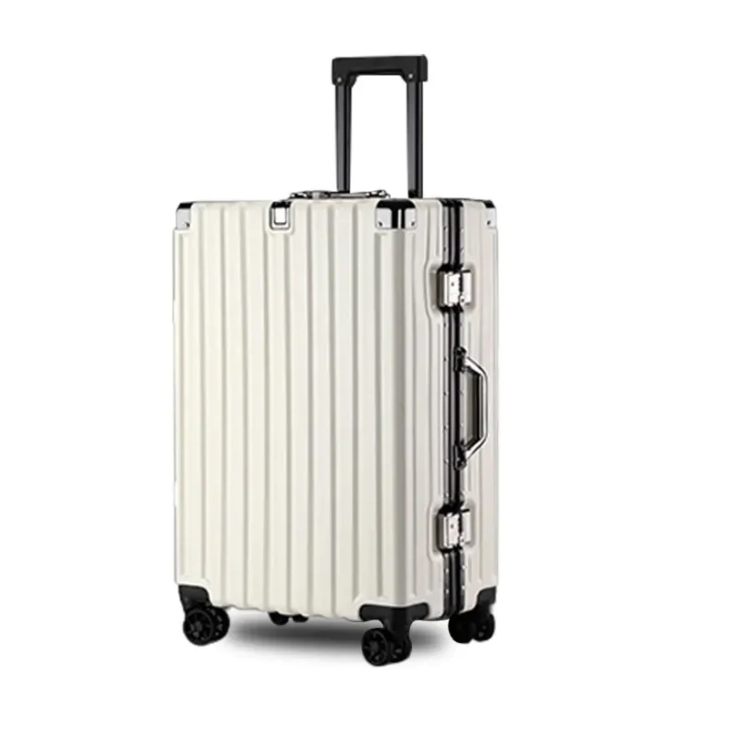 Aluminium Frame Koffer Boarding Universele Wiel Rolling Bagage Lichtgewicht Trolley Case Combinatieslot 20/22/24/26 Inch