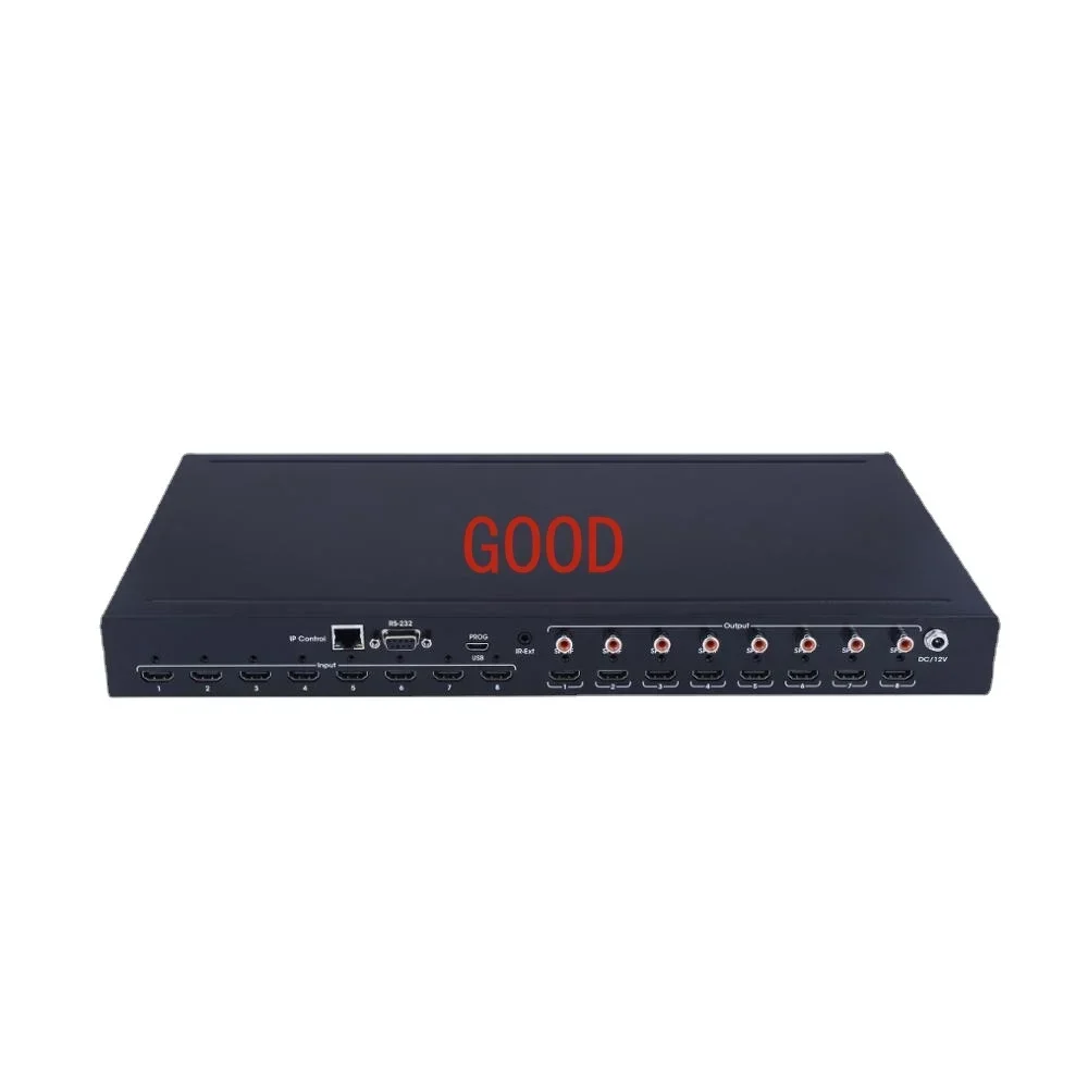SX-MX11B 8x8 HDMI Matrix 2.0 4K@60hz 18Gbps HDR10 3D support panel buttons, IR remote, RS232, IP control