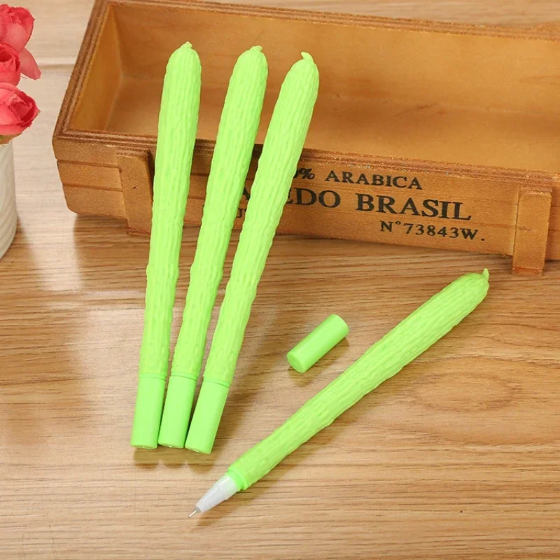 

50PCS Creative stationery, balsam pear shape, Rollerball pen, cute cartoon, learning and office supplies