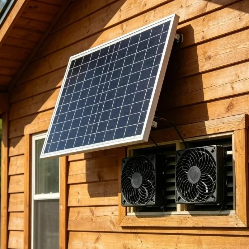 Advanced Portable 10W Solar Exhaust Fan for Pet Chicken Coop Greenhouse Shed Dog House Outdoor Cooling Ventilation System