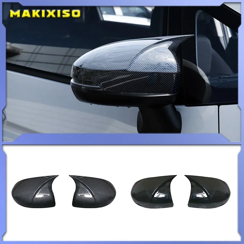 

Horn Shape ABS Carbon Fiber Style Rear View Side Mirror Cover Rearview Caps For Honda Fit Jazz GK5 2014-2020