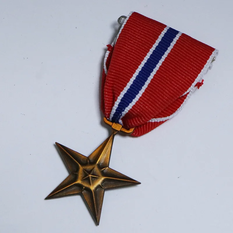 1 قطعة نجم التعويف الأمريكي نجمة برونزية ميدالية عسكرية ميدالية نجمة برونزية تقليد ميدالية تذكارية هدية