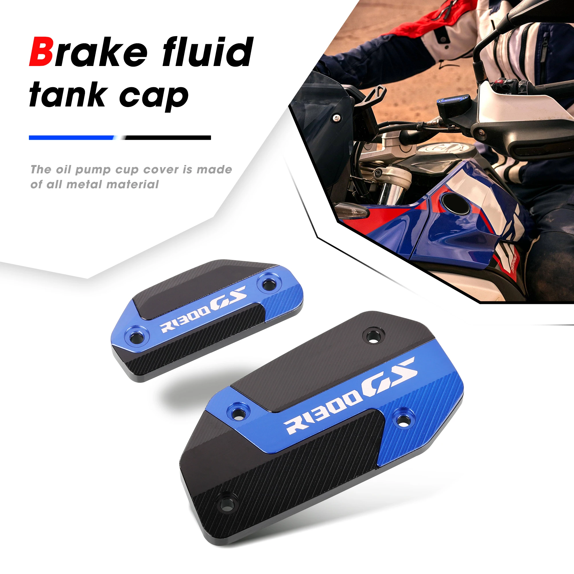 For BMW GS1300 R 1300 GS R1300GS ADV Adventure Motorcycle CNC Aluminum Front Brake Fluid Tank Cap Reservoir Cover