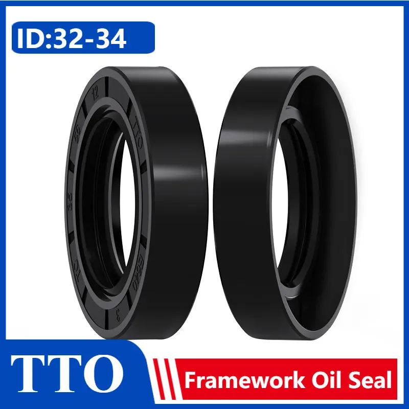 TTO rubber skeleton oil seal FB/TC 32 33 34*40 42 44 45 46 48 50 54 56 60*7 10 12 NBR double lip seal for rotating shaft