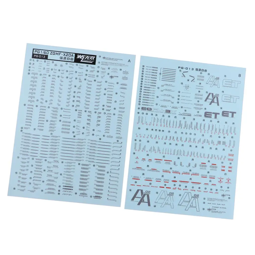 Decal Water Slide Decal Paste Sticker For Bandai PG 1/60 Model