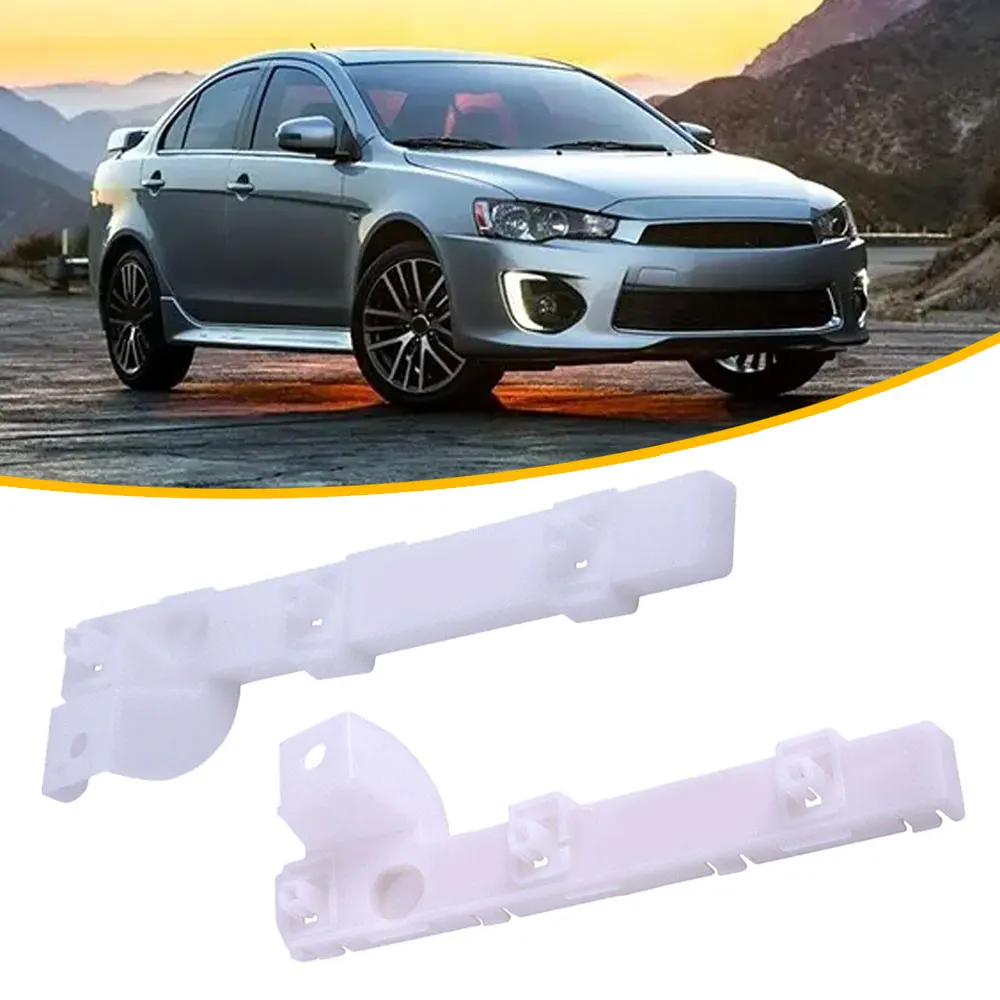 

White Durable ABS Front Right & Left Bumper Bracket Professional Car Accessories for Mitsubishi Lancer Except EVO 2008-2017