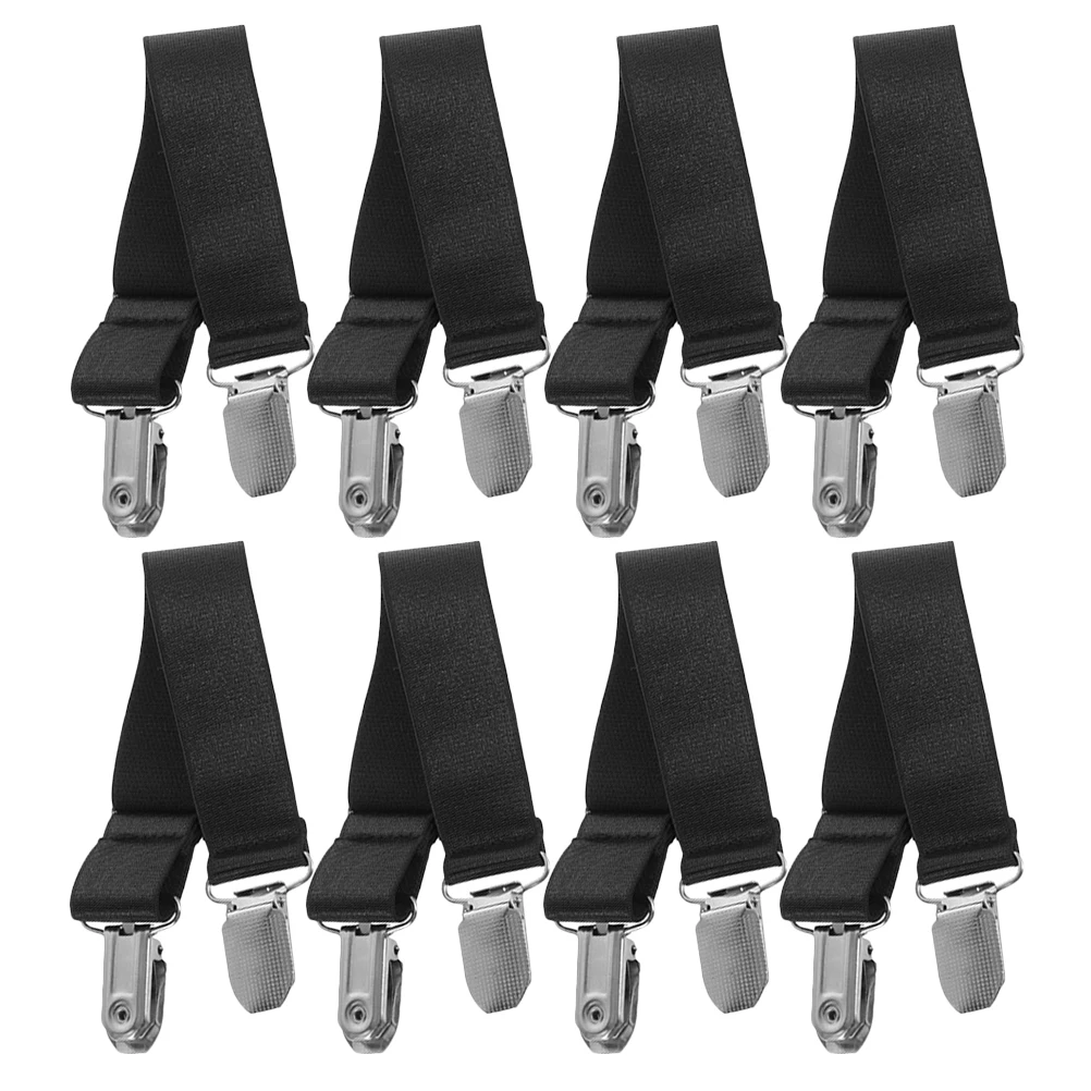 

8pcs Adjustable Motorcycle Boot Clips Pants Leg Straps Elastic Antislip Durable Outdoor Riding Gear For Biking Motorcycling