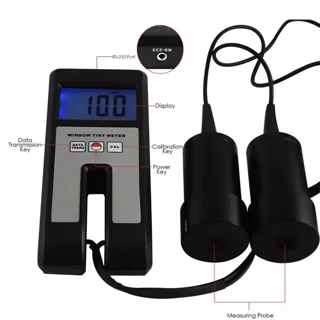 Portable Window Tint Meter Light Transmission Meter High Resolution and Wide Measurement Range WTM1100