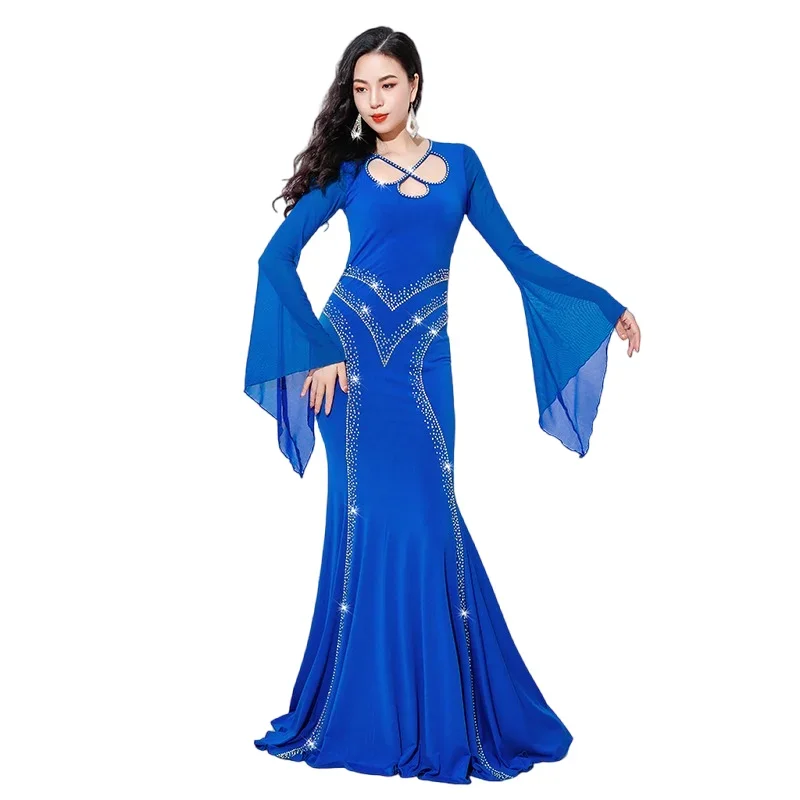 Sexy Belly Dance Dress Egyptian Baladi Saidi Costume Performance Galabeya Abaya Women Lady Professional Robes Dress Hot