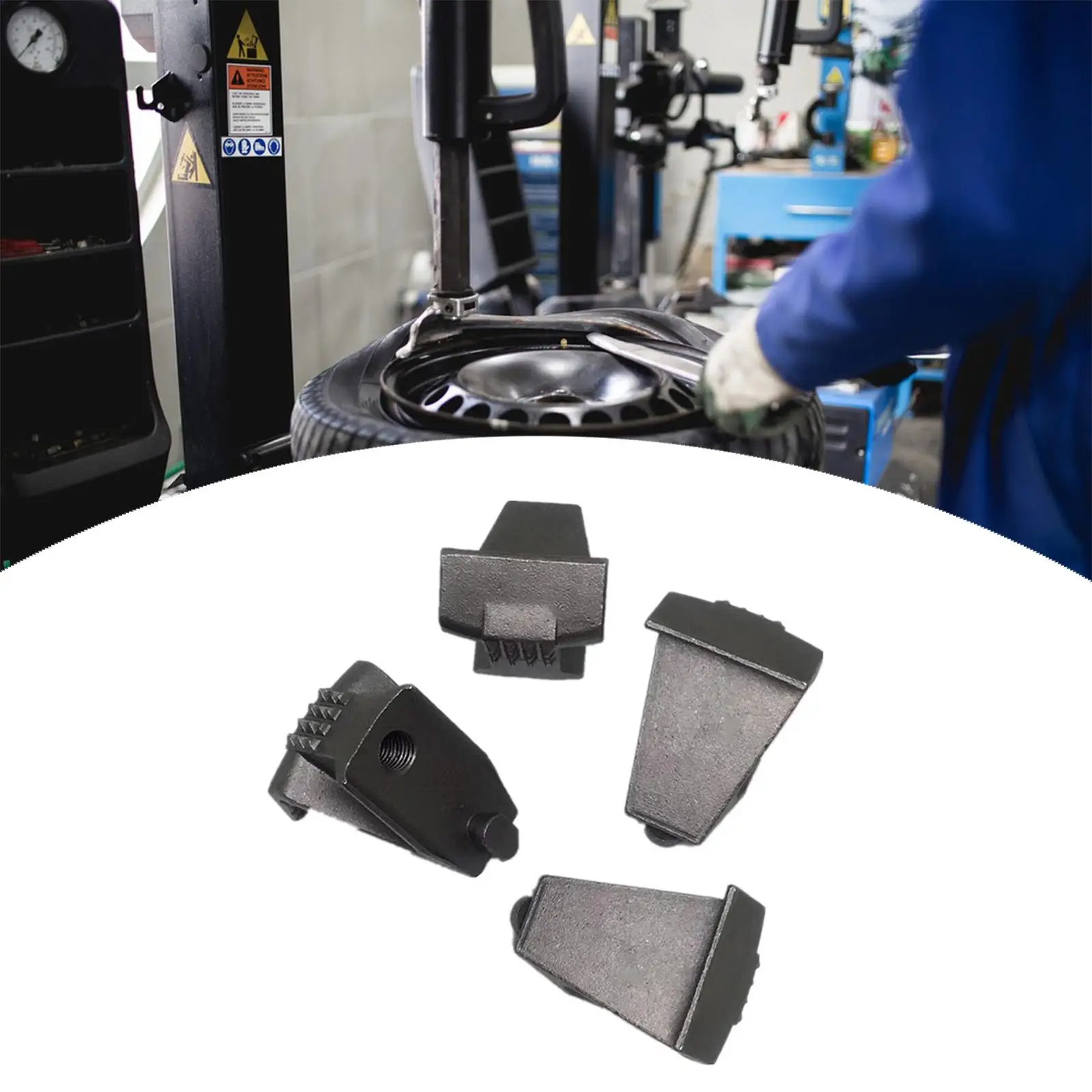 4-teilige Reifenmontiermaschine mit Klemmbackenabdeckungen, tragbarer professioneller Radschutz