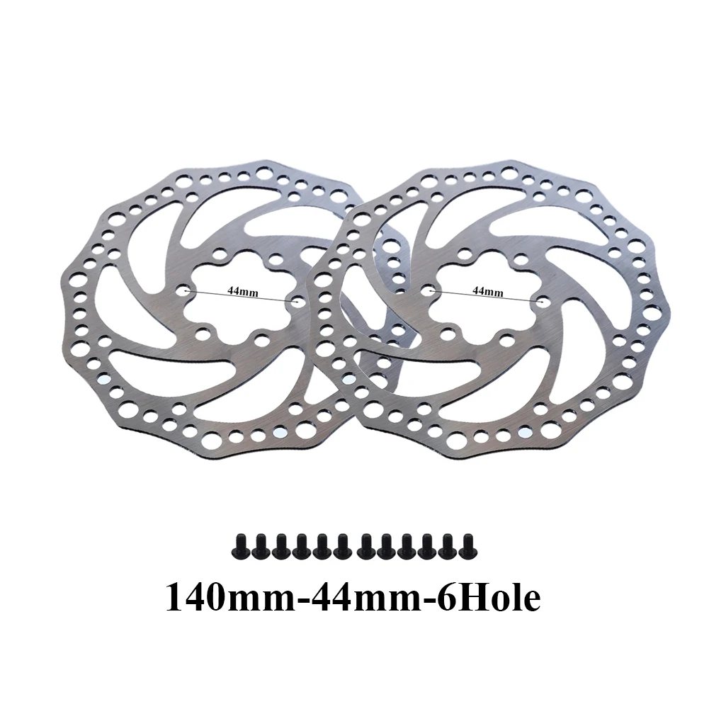 

2PCS Disc Brake Rotor 140mm 6 Holes Stainless Steel Brake Rotors For Mountain Road Bicycle Parts Spacing 44mm Accessories