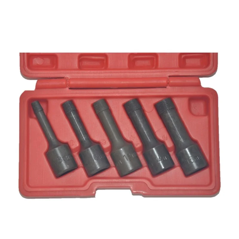 XCTOOL 5pc 1/2" Drive Power Bits Stud Bolt Screw Extractor Impact Socket Set Auto Repair Tool XC1340 - view 2