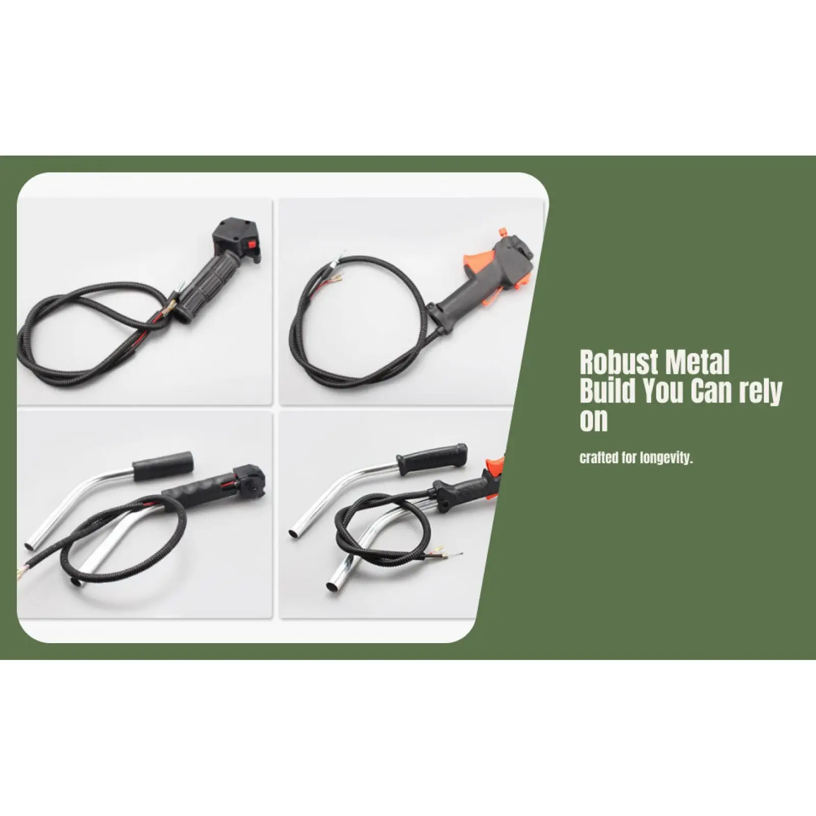 Throttle on Off Trigger Handle Switch Tube Mower Universal Fit Brush Cutter Control Cable Heavy Duty Material