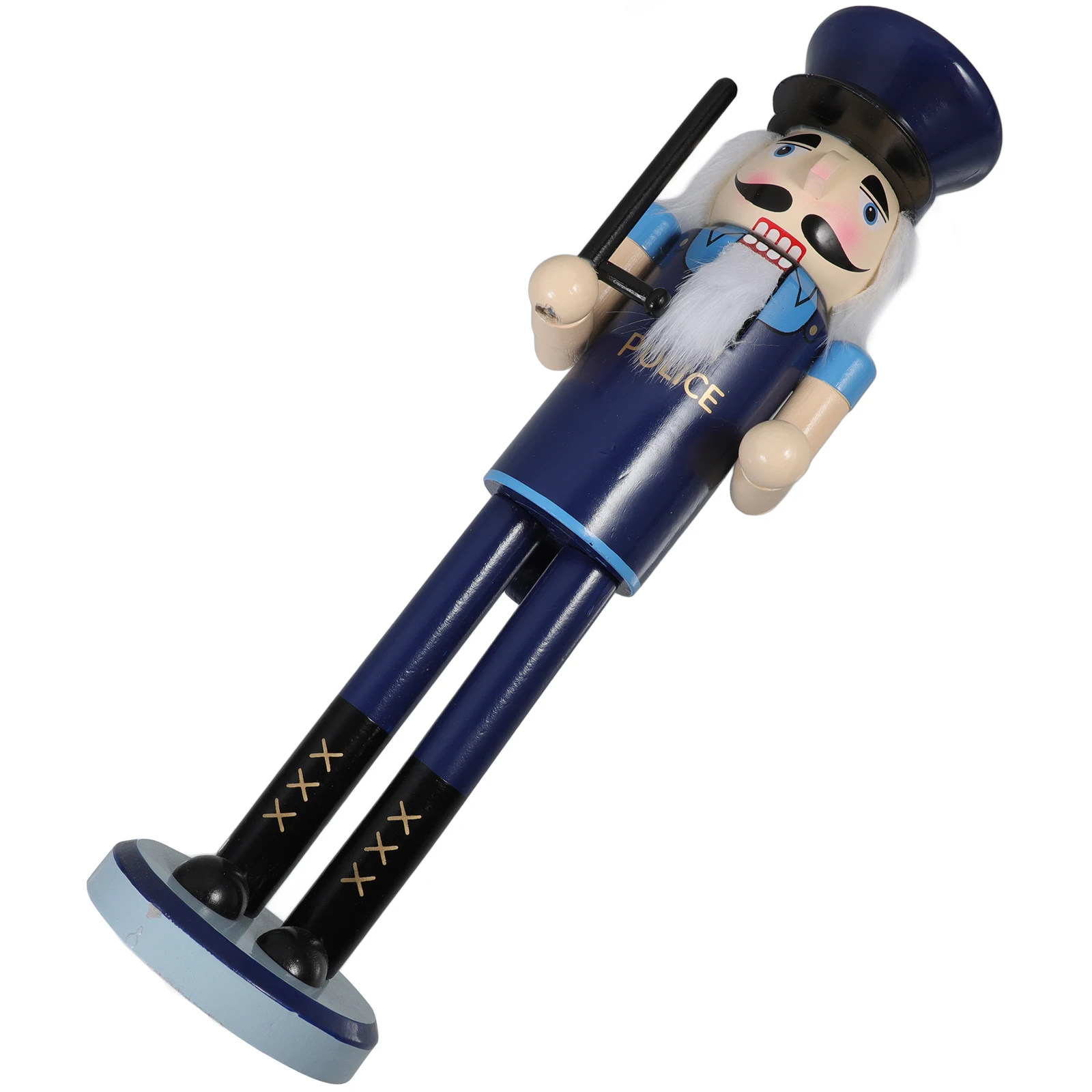 

Nutcracker Decor 38cm Police Themed Wooden Christmas Ornament Holiday Table Decorations Festive Gifts