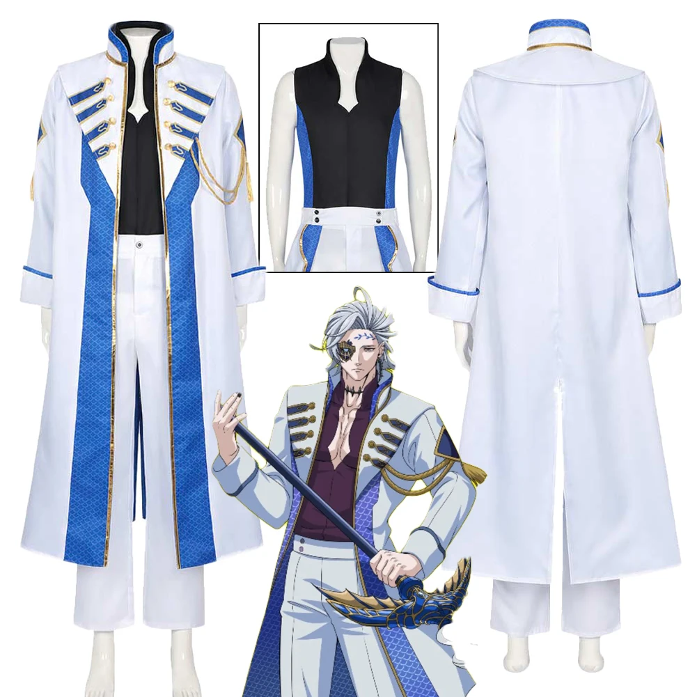 

Record of Ragnarok Hades Cosplay Uniform Costume White Suits Clothes Outfits Halloween Roleplay Dress Up Carnival Adult Men