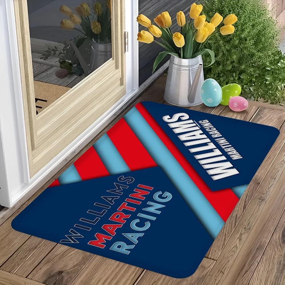 M-Martini Racing Logo Room Mats Anti-slip Absorb Water Long Strip Cushion Bedroon Mat Welcome Doormat