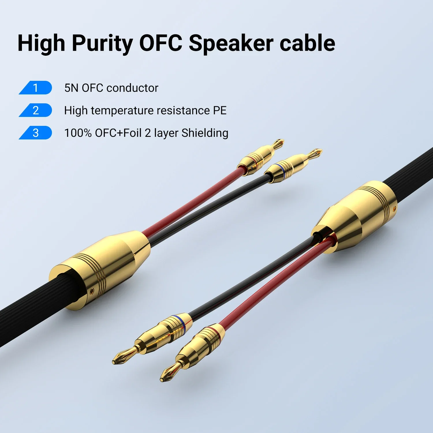 Audiocrast PS902 A pair HIFI speaker cable pure copper cable main speaker surround sound connection dedicated cable