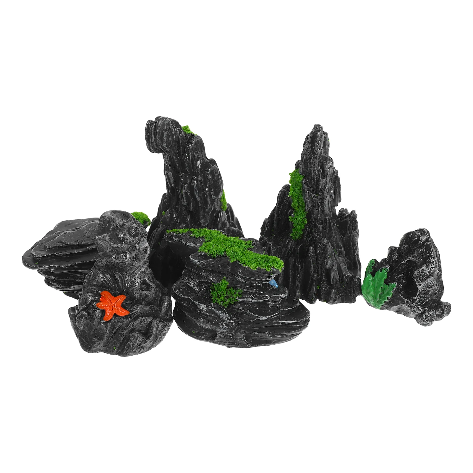 

6 Pcs Micro Landscape Decoration Aquarium Rock Cave Ornament Aquascaping Rockery Rocks Ornaments Breeding Stone Décor