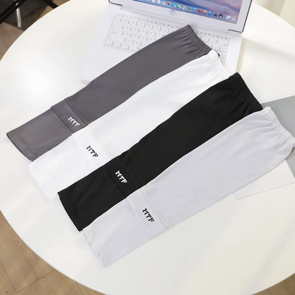 لطيف حماية الذراع طويلة الأكمام الحرير الجليد متقلب مطاطا واقية من الشمس الذراع يغطي المضادة للأشعة فوق البنفسجية الأشعة فوق البنفسجية العزل قفازات ركوب الدراجات في الهواء الطلق