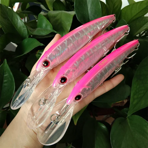 NOEBY 3 uds 140mm 52g hundimiento lento 160mm 73g 12cm 32g Señuelos de Pesca Minnow cebo Artificial Trolling Wobblers señuelo de pesca de mar