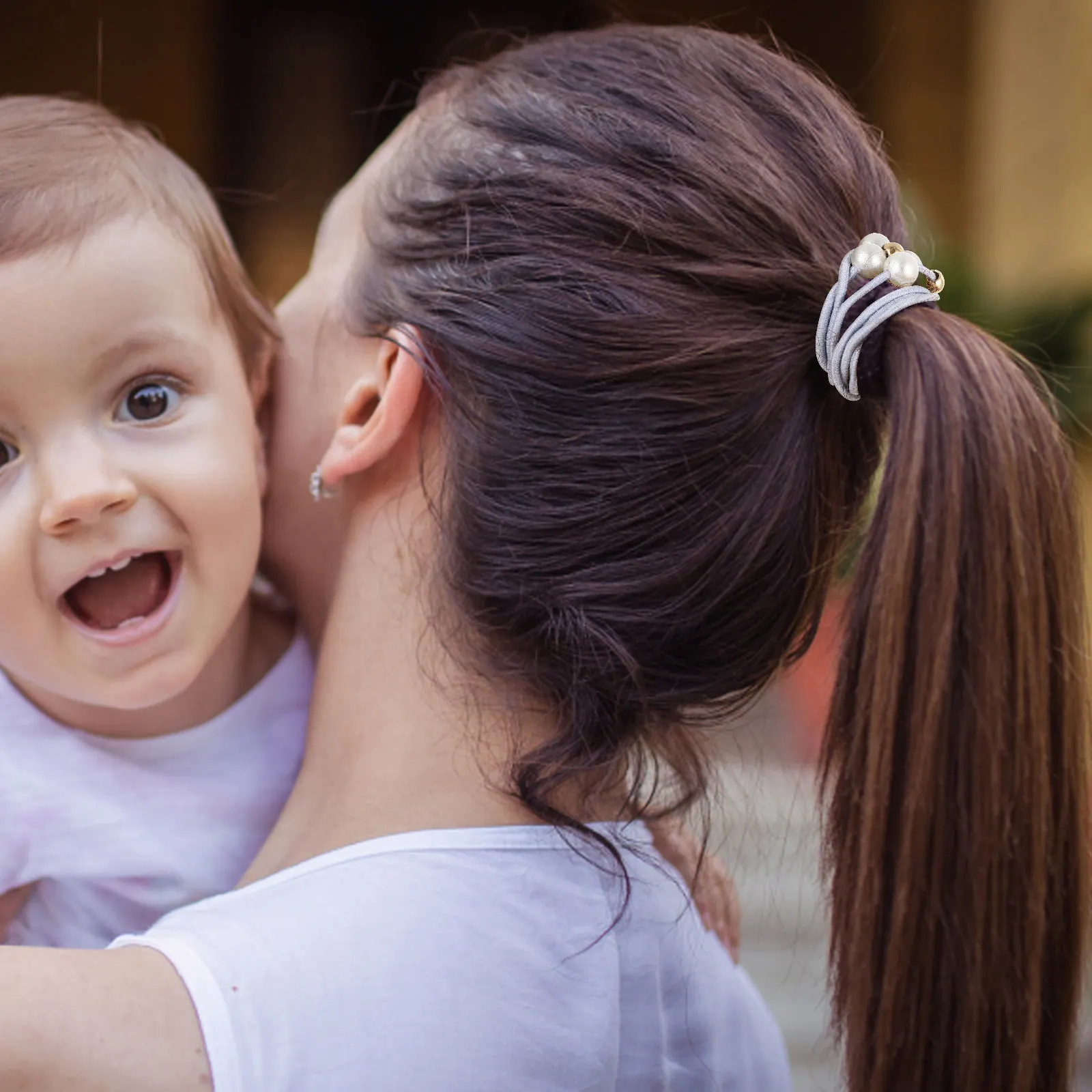 

40 шт. разноцветных эластичных резинок для волос: надежный захват, не оставляют следов, универсальные для пучков и причесок «половинка-половинка», украшения для волос