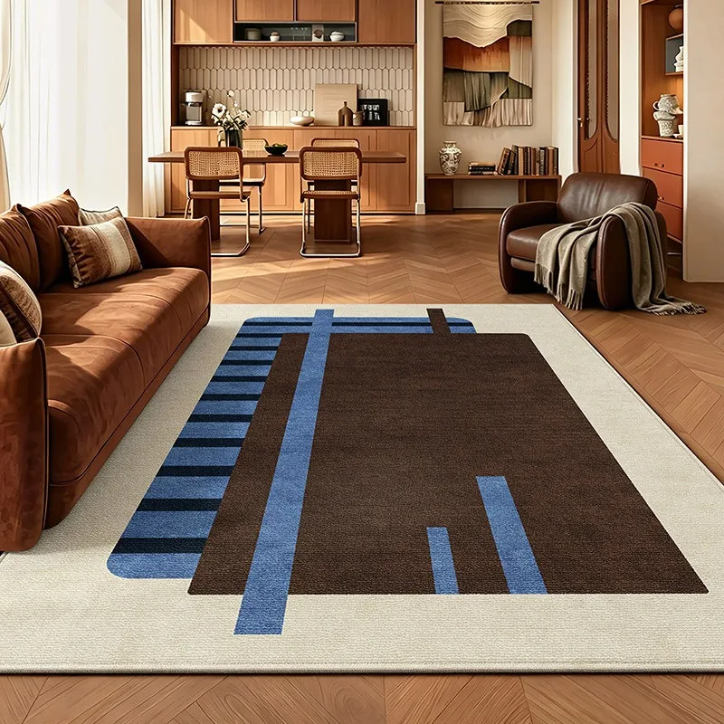 Living Room Carpet Comfortable Loop Pile Rug Stain-resistant Wear-resistant Floor Mat Large Size Medieval Style Home Decor Rugs