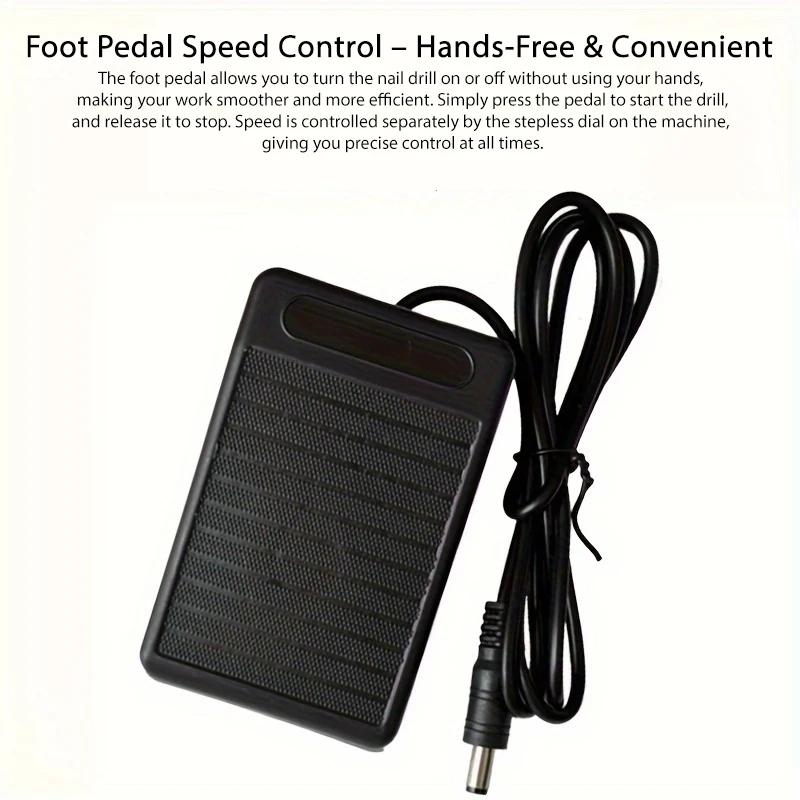 Broca elétrica para unhas 35000RPM – Kit Efile para acrílico, gel, pó de imersão – Ferramenta de manicure e pedicure para uso doméstico e em salão de beleza