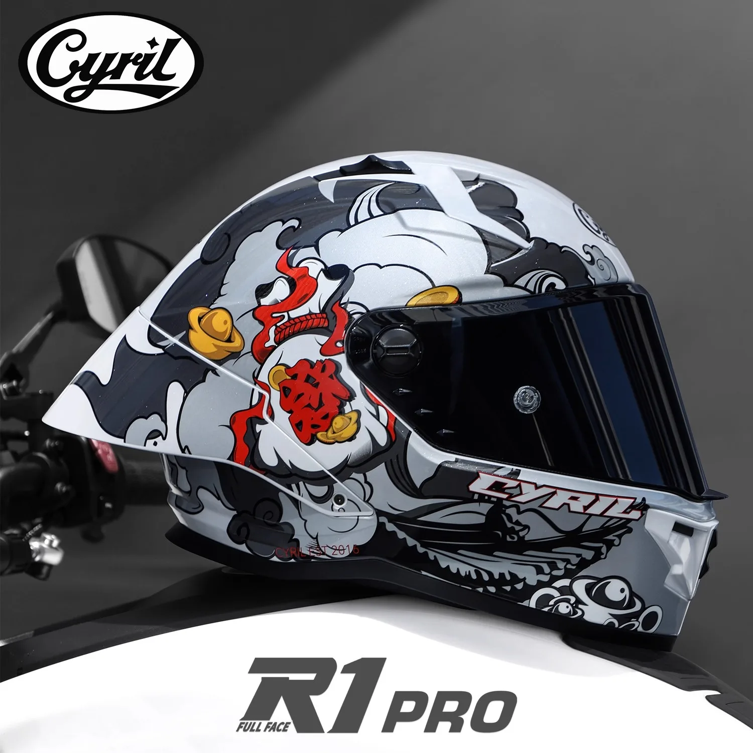 CYRIL R1/PRO Motorcycle Helmet Unisex Racing Locomotive Full