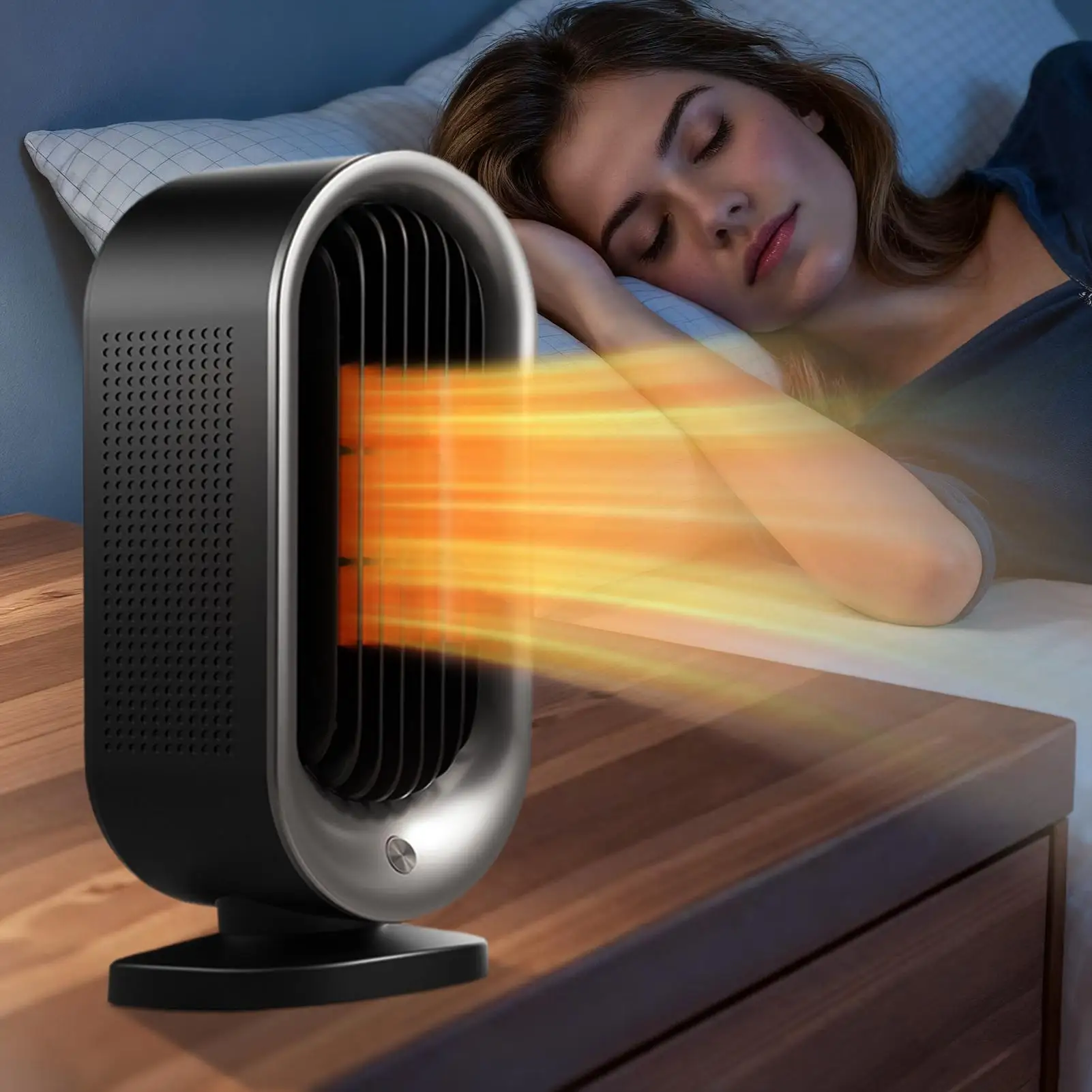 

Portable Heater Overheat Protection Safe Quiet Warmer Portable Room Heater For Indoor Room Bedroom Bathroom Garage Offices Desk