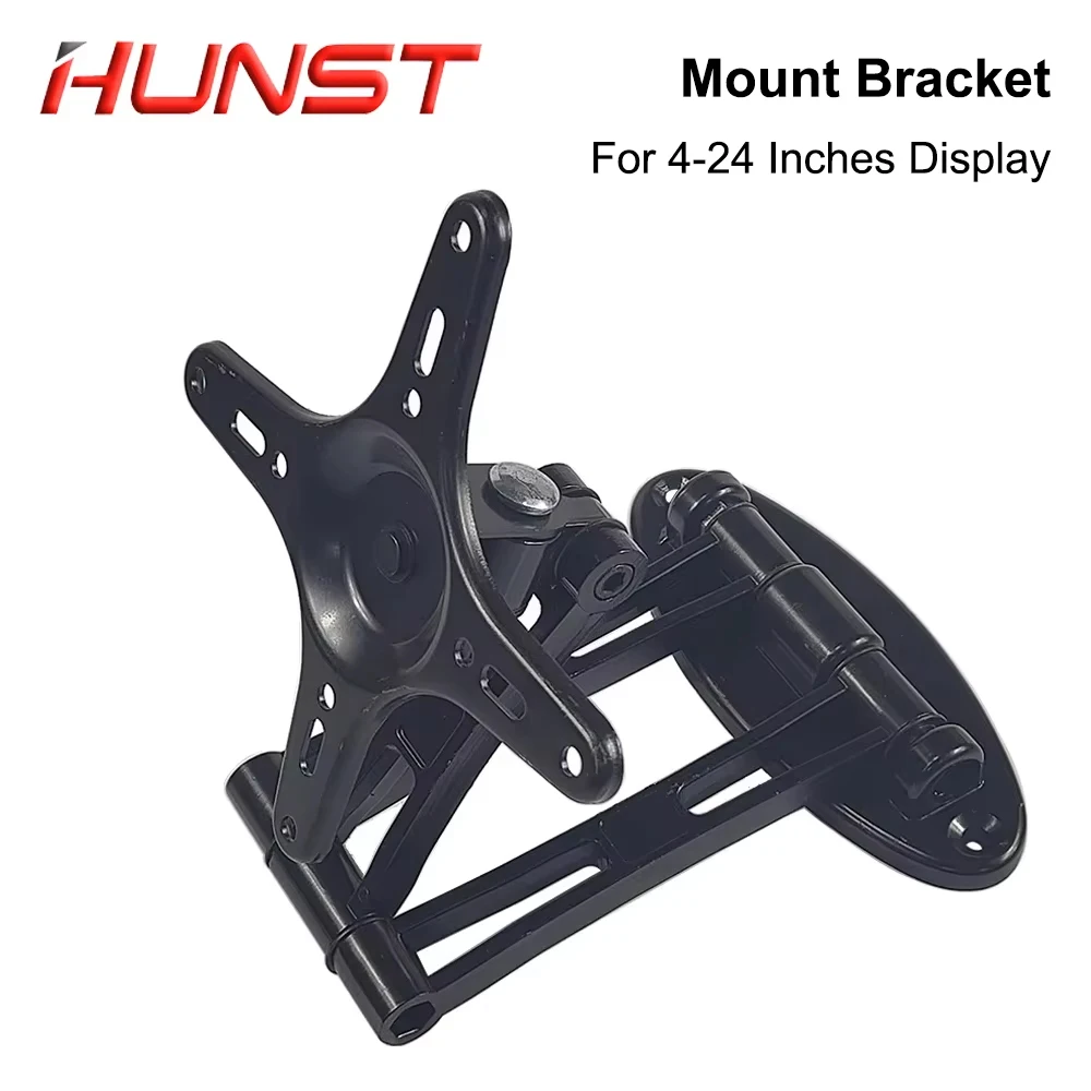 HUNST TV Disply Mount Bracket Black 160*160mm for For 4-24 Inches Display & Laser Marking Machine Monitor Stand