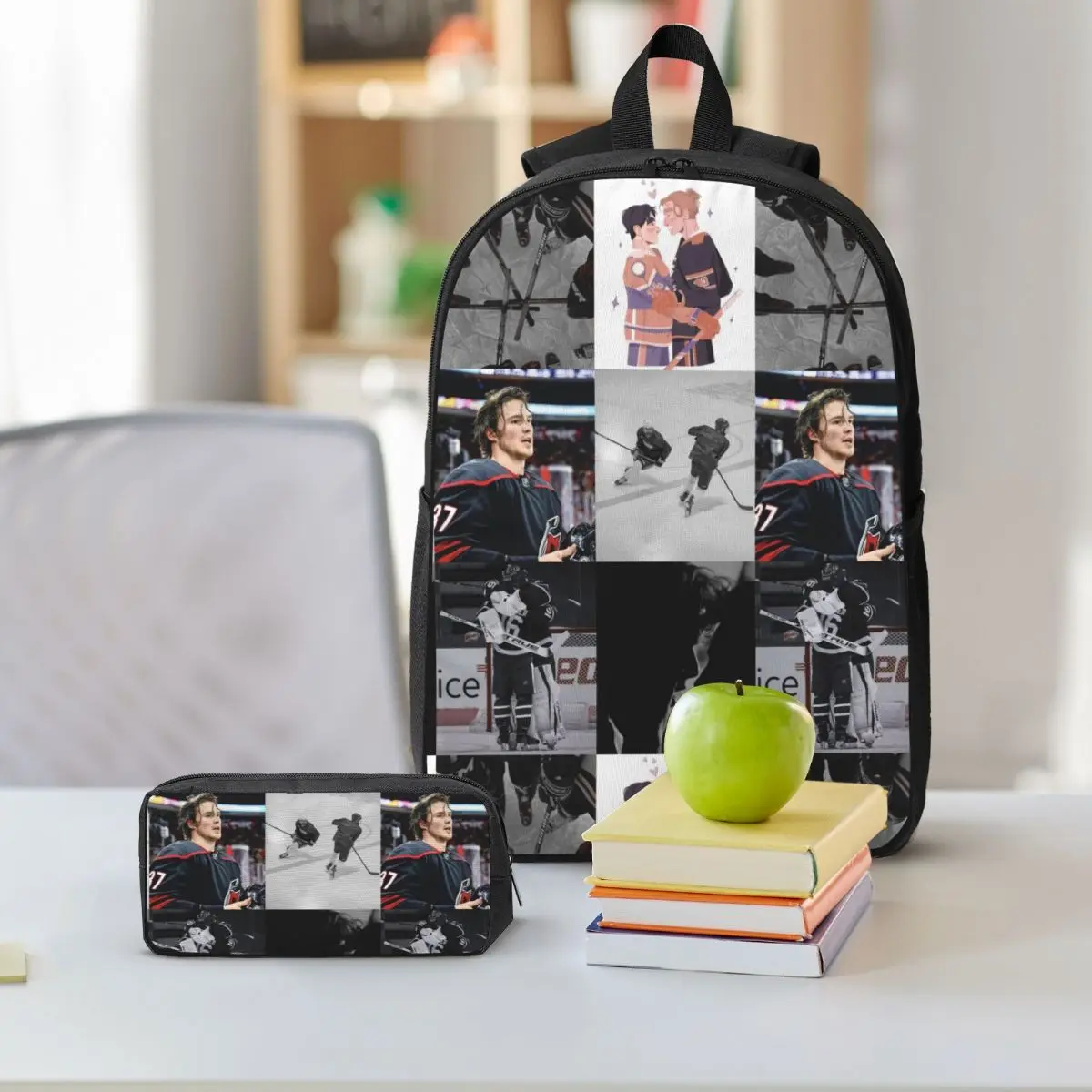 3-teiliges beheiztes Rivalry Shane Ilya Rozanov Rucksack-Set für Kinder, Stifttaschen, Büchertaschen-Sets mit Lunchbox für Studenten, Rucksack