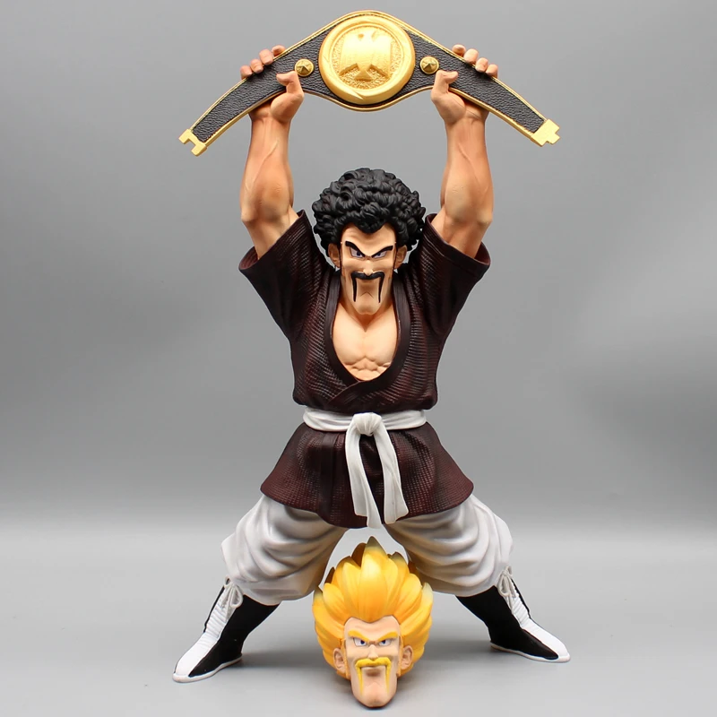 

32cm Dragon Ball Z Mister Satan Figure Hercule Ring Name Mark Pvc Gk Action Figures Statue Collection Model Toys Decoration Gift