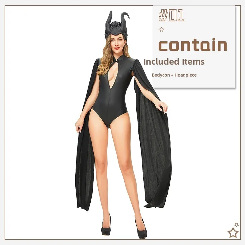 Disfraz de loween de Demonio Bruja, Maldición del Sueño, Dios de la Muerte, Reina Sexy, Capa para Fiesta, Actuación, Disfr...