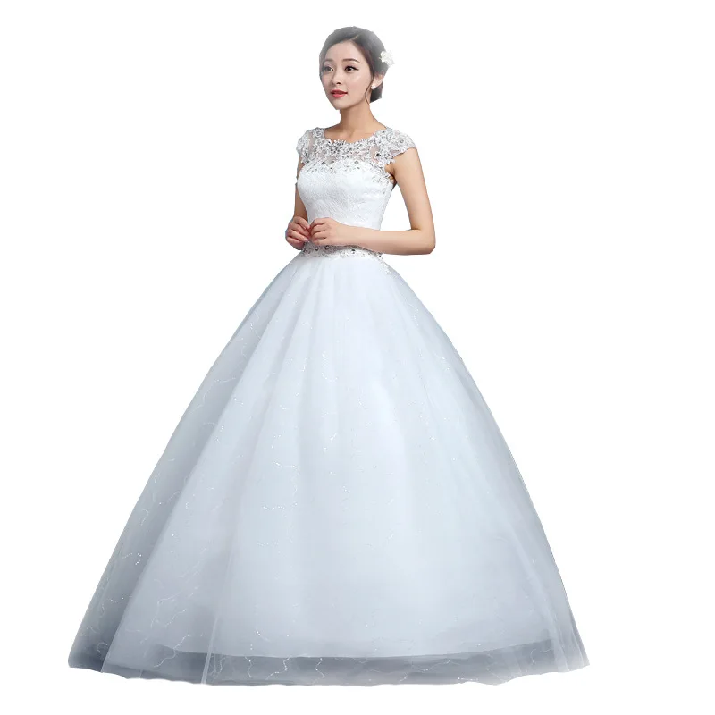 

Customized Lace Up Wedding Dress Bride Plus Size Wedding Dresses Embroidery Ball Gowns Vestidos De Novia