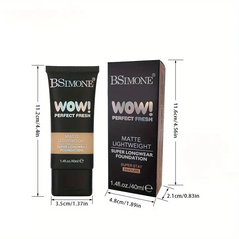 Perfect Fresh Matte Foundation Lightweight Super Longwear Hydrating Natural Finish Buildable Coverage Non-Cakey Suitable For Dry