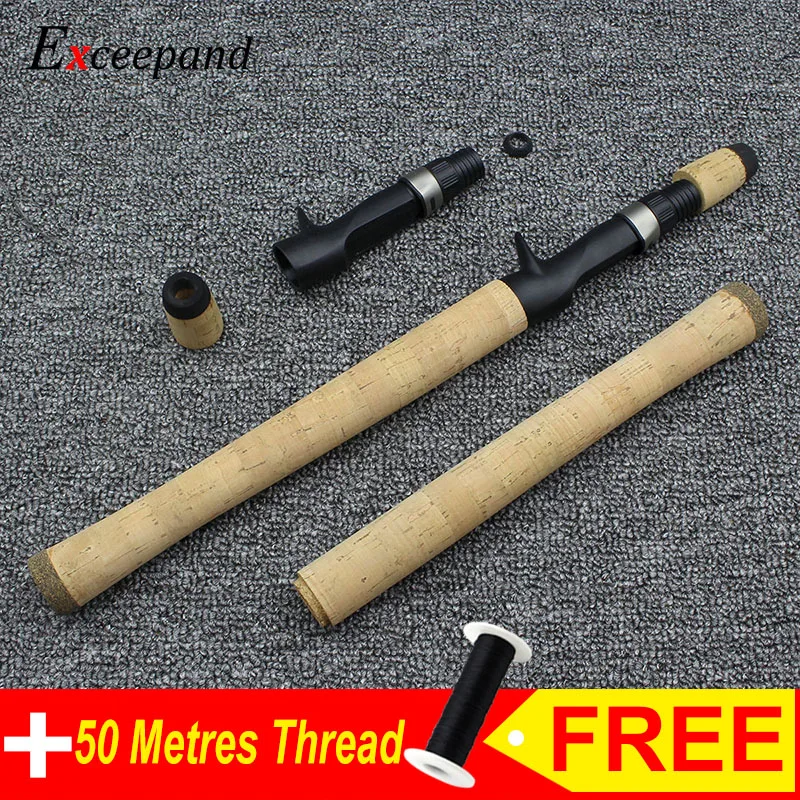 Exceepand cabo de vara de pesca, composto em cortiça, para montagem de vara, com assento de molinete, substituição para montagem ou reparo