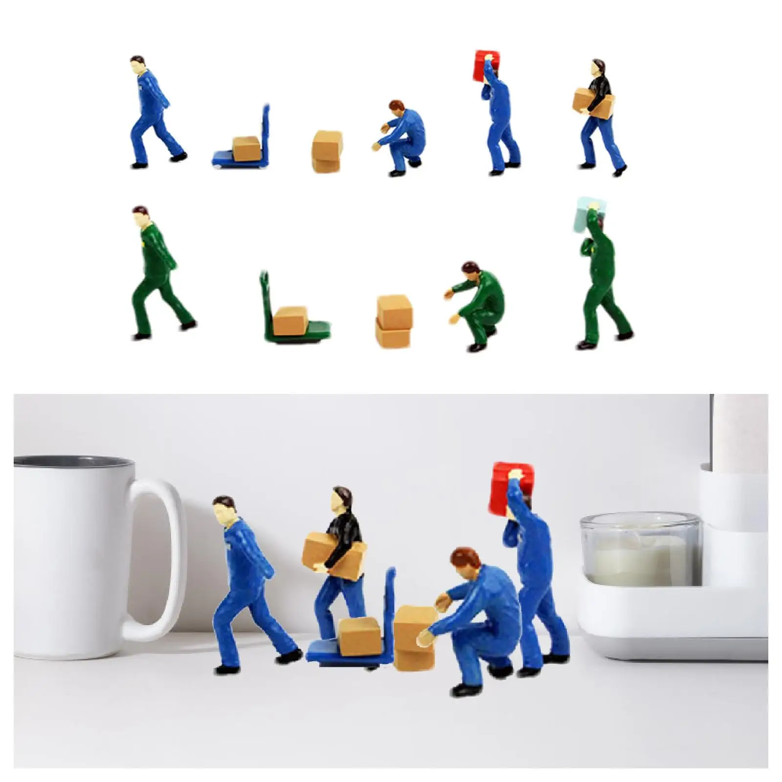 Figuras de personas a escala 1:64, modelo de personas pequeñas, Diorama de resina, paisaje, mesa de arena, decoración de diseño, figuritas de resina, 4 piezas