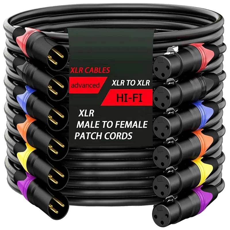 Kabel XLR męski na XLR żeński do profesjonalnego nagrywania Linia przedłużająca Zbalansowany mikser XLR Wzmacniacz głośnikowy Linia mikrofonu na żywo
