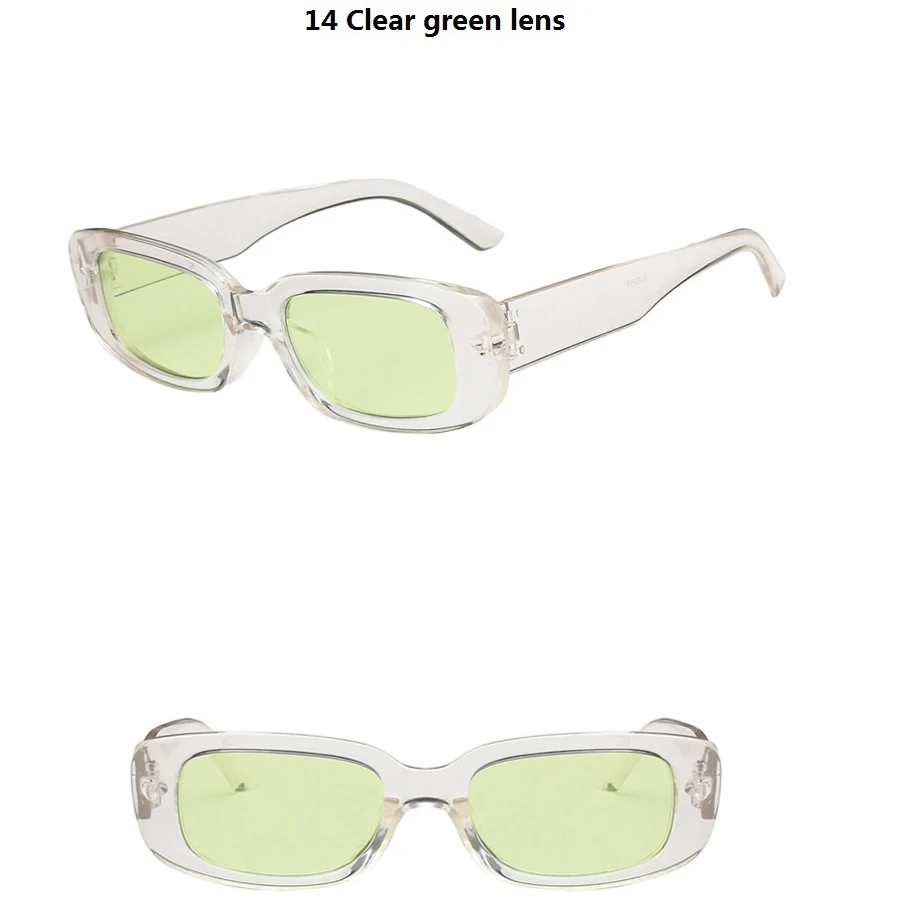 28PCS Kleine Rechteck Muster Sonnenbrille Für Frauen Vintage Marke Designer Quadrat Sonnenbrille Weiblichen Brillen Anti-glare UV400 – Detail 13