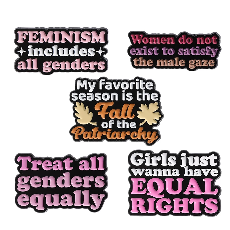 My Favorite season is the Fall of the Patriarchy Enamel Pin Feminism Brooch Equal Right Badge Bag Lapel Accessory Jewelry Gifts