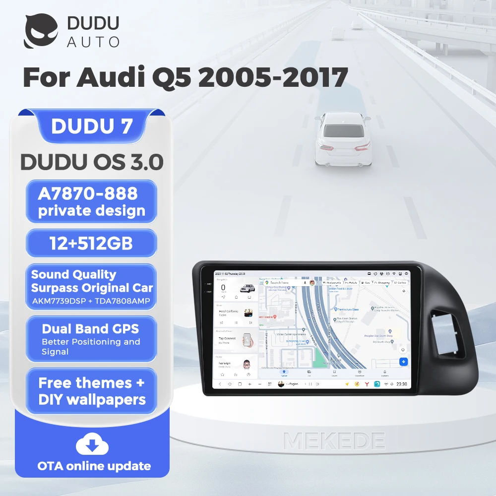 DUDU7 A7870 Android Audio Stereo Multimedia Video Player Car Radio For Audi Q5 8R 2005-2017