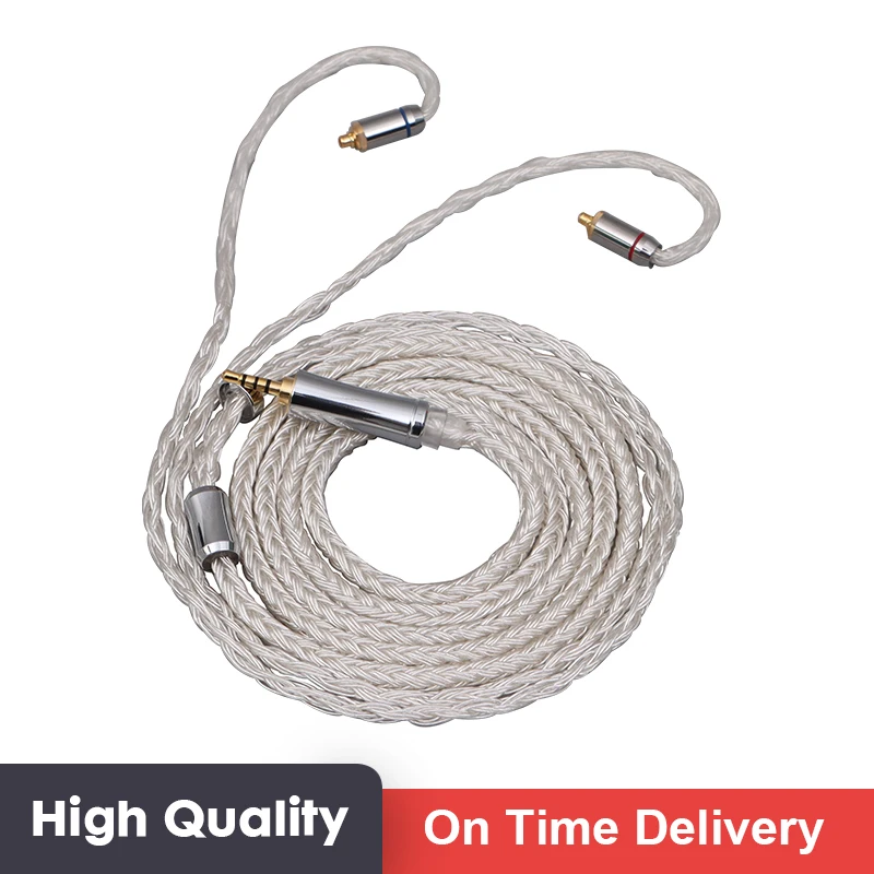 

XINHS 24 Core 5N Copper Silver Plated Earphone Cable MMCX 0.78mm 2Pin QDC TFZ Connector Headphone Upgrade Cable