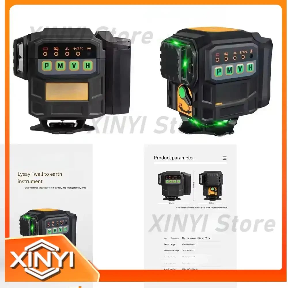 360 Rotating Auto Level LSG6650 for Green Beam Professional Linear Laser Level Industrial Leveling Devices